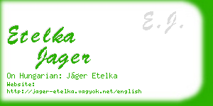 etelka jager business card
